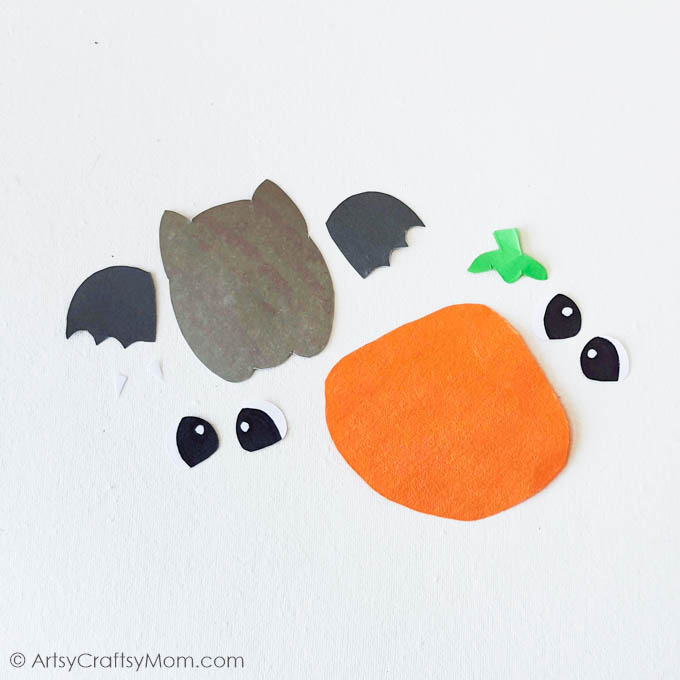 Halloween Corner Bookmarks Step 1