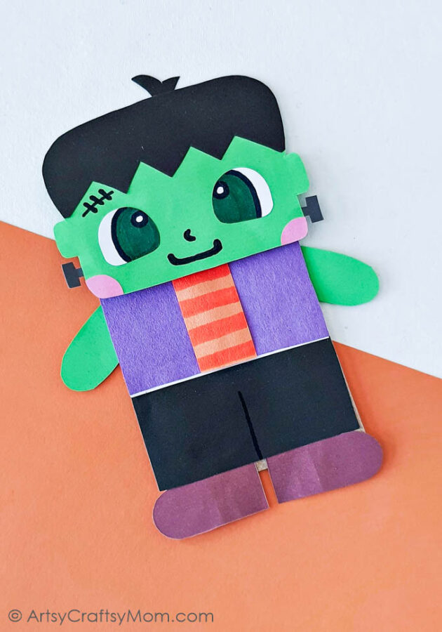 Make this paper bag Frankenstein puppet the star of your Halloween puppet show this year! Go ahead and create a hilarious version of the original!