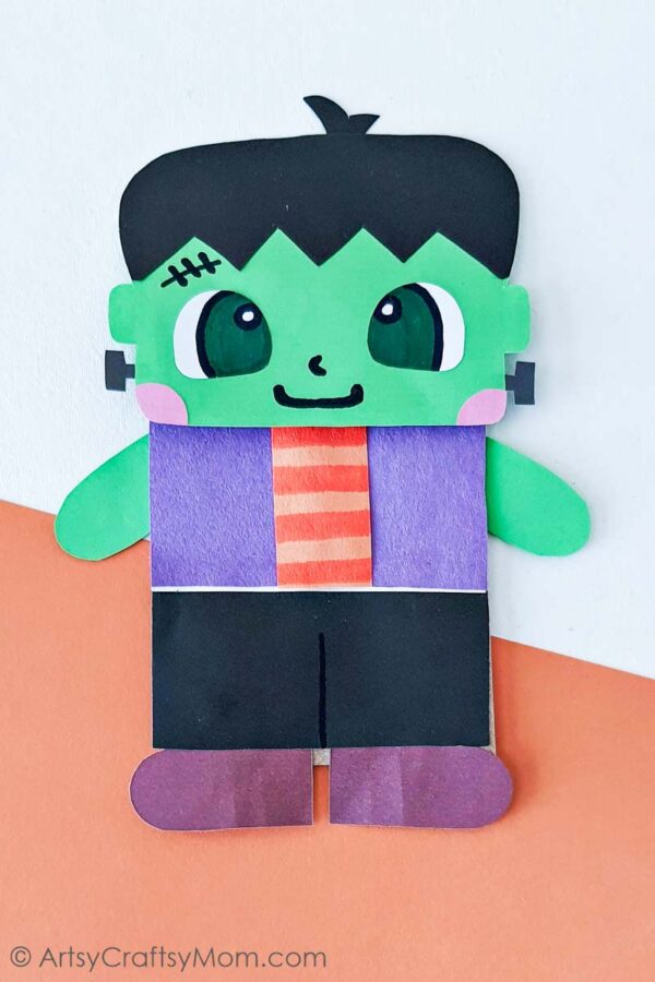 Make this paper bag Frankenstein puppet the star of your Halloween puppet show this year! Go ahead and create a hilarious version of the original!