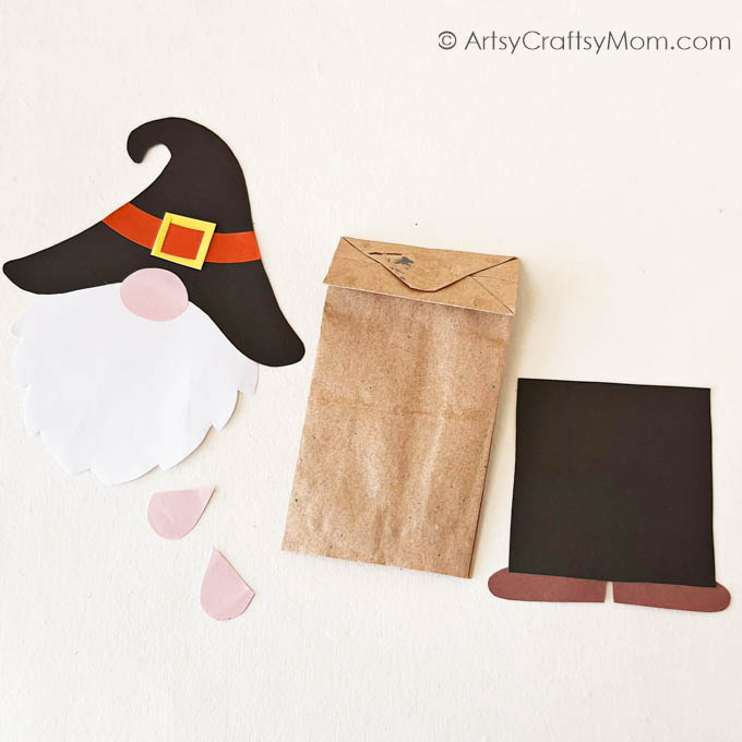 Paper Bag Halloween Gnome Puppet 6 Here's a cute Paper Bag Halloween Gnome Puppet to add some fun to your Halloween show this year! Make them the heroes, villains or sidekicks!