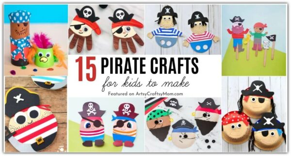 15 Playful Pirate Crafts for Kids - ArtsyCraftsyMom | Kids Art & Craft ...