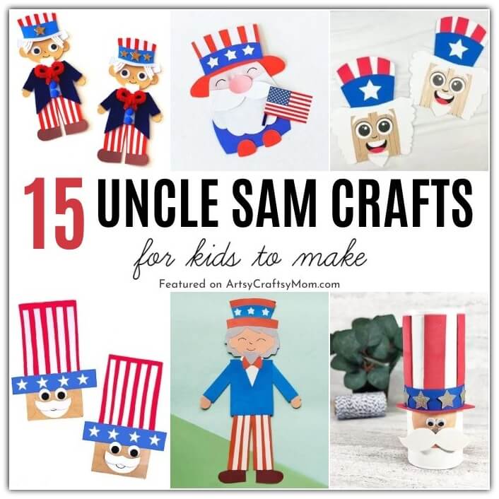 Here are some fun and easy Uncle Sam Crafts for Kids that are perfect for Uncle Sam Day on 13th September! Also great for other patriotic days!