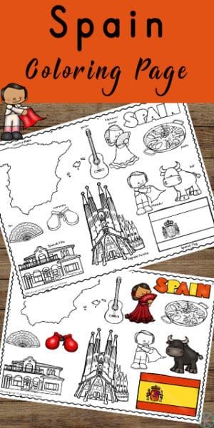 These colorful Spain crafts for kids are perfect for the National Day of Spain on October 12th! Let's celebrate Spain's wildlife, dance & yes, football!