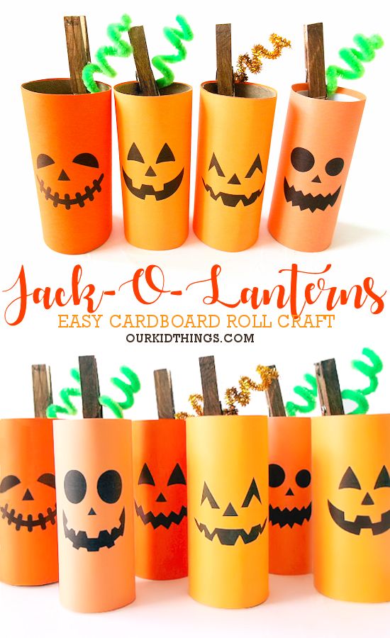 15 Jaunty Jack-o-Lantern Crafts for Kids 10 Get set for Halloween with these fun Jack-o-Lantern Crafts! From paper plates to mason jars to craft sticks, you can use all kinds of supplies!