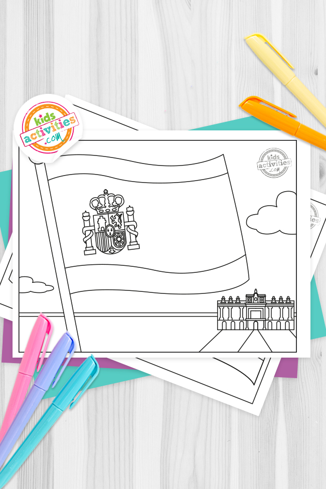 These colorful Spain crafts for kids are perfect for the National Day of Spain on October 12th! Let's celebrate Spain's wildlife, dance & yes, football!