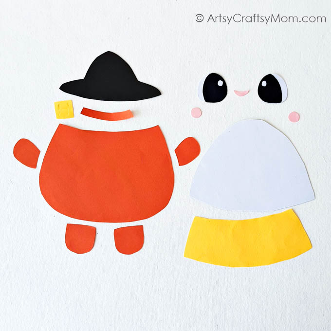 This cute little Paper Bag Candy Corn Puppet Craft is just what you need to add some color to your Halloween puppet show; & they're easy to make!