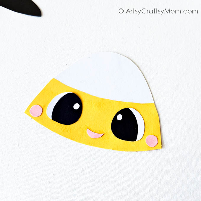 This cute little Paper Bag Candy Corn Puppet Craft is just what you need to add some color to your Halloween puppet show; & they're easy to make!