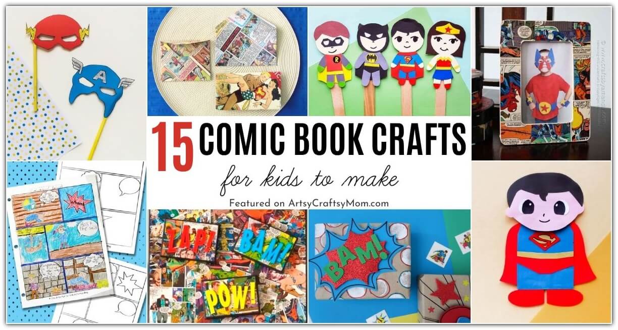 Use our comic book crafts to celebrate National Comic Book Day on September 25th! If you're done reading your old comics, it's time to reuse them!