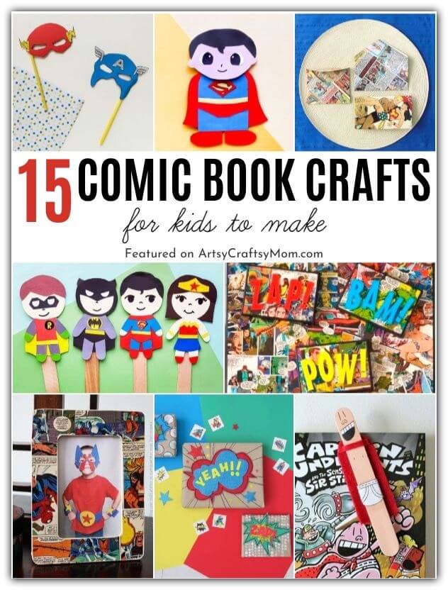 Use our comic book crafts to celebrate National Comic Book Day on September 25th! If you're done reading your old comics, it's time to reuse them!