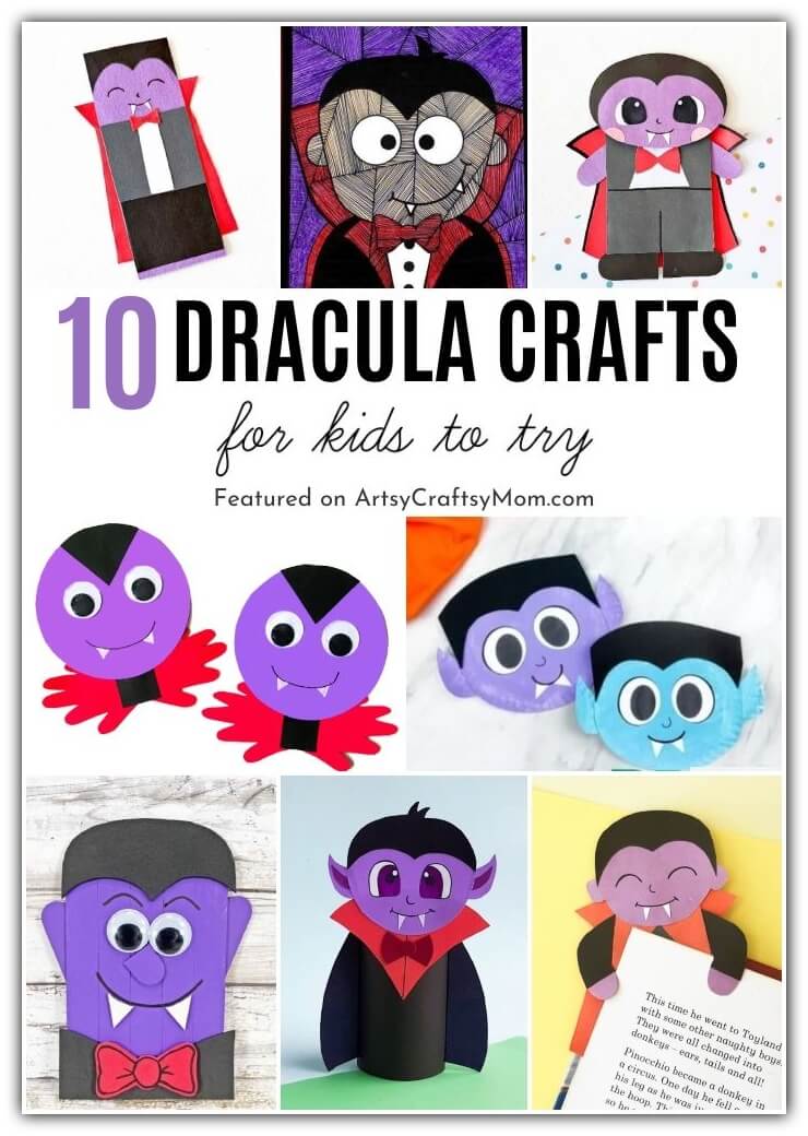 Let's get crafty with these fun Dracula Crafts for Kids! With scary season coming up, we're all set to celebrate our favorite Halloween characters!