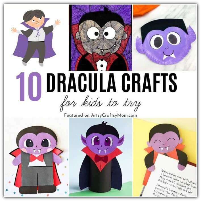 Let's get crafty with these fun Dracula Crafts for Kids! With scary season coming up, we're all set to celebrate our favorite Halloween characters!