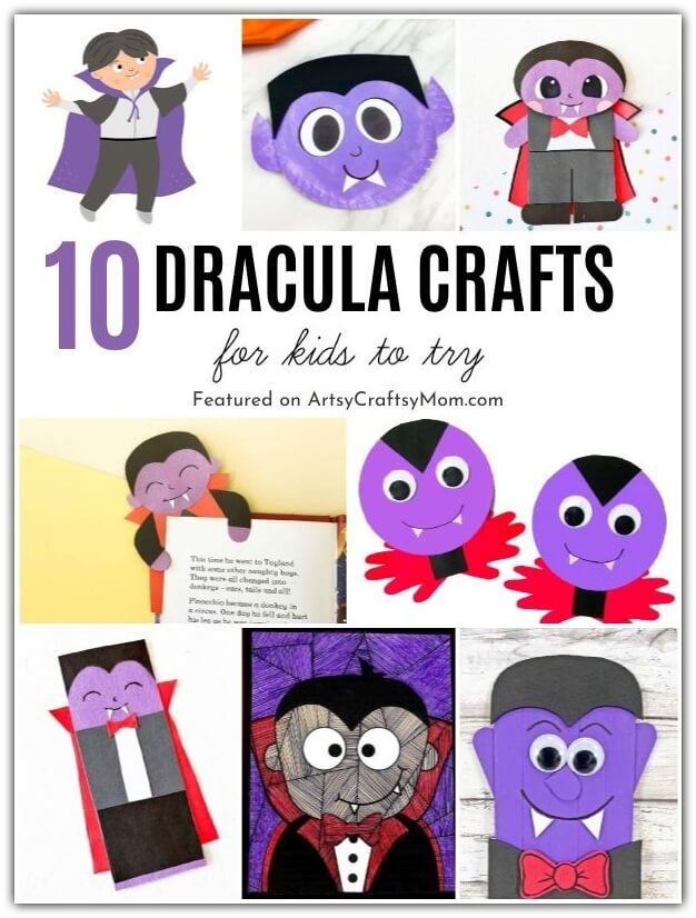 Let's get crafty with these fun Dracula Crafts for Kids! With scary season coming up, we're all set to celebrate our favorite Halloween characters!