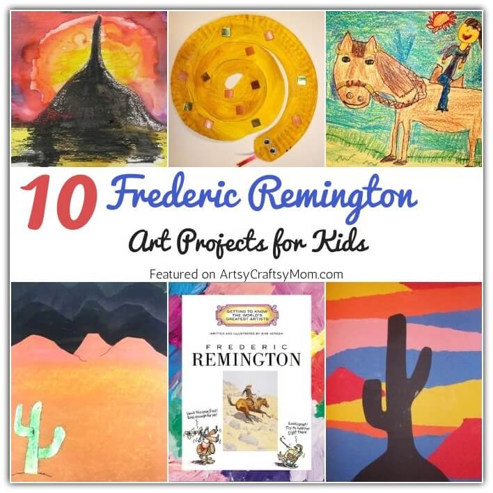 We've got some beautiful Frederic Remington Art Projects for Kids to celebrate the work of this amazing American artist during his birthday month!