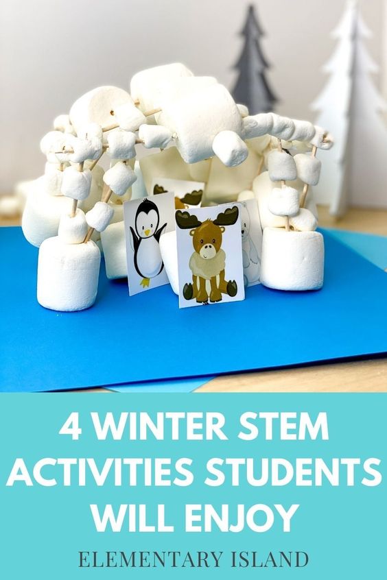 Here are 15 Wonderful Winter STEM Projects for Kids to learn, play & have fun doing! All you need are regular household materials & craft supplies.