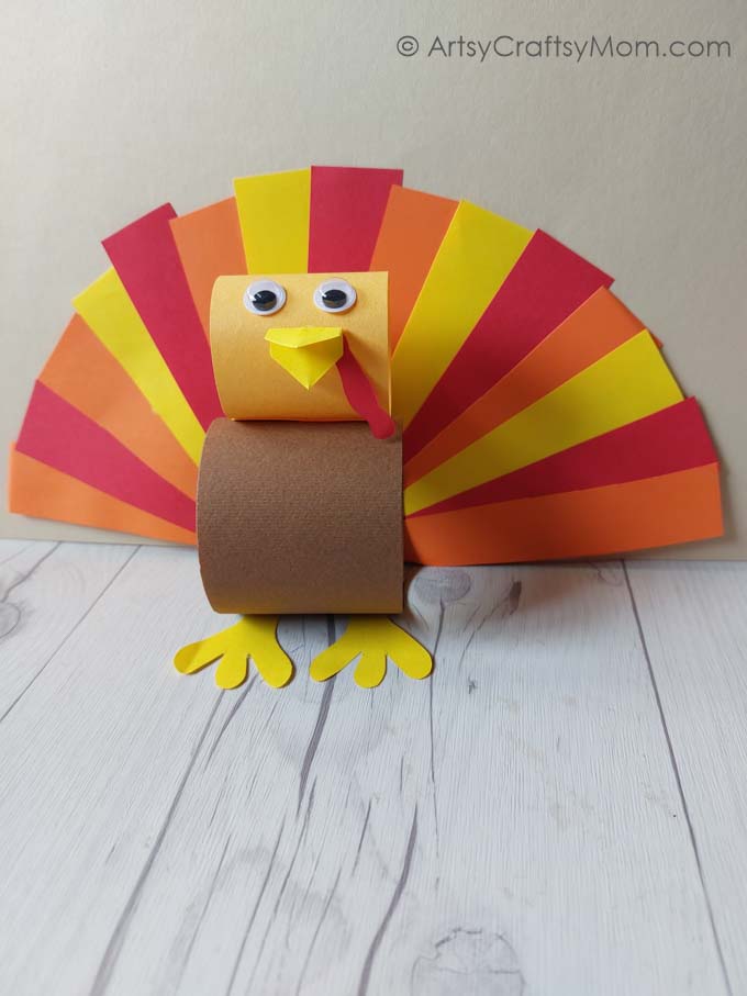 3D Rolled Paper Turkey Craft 18