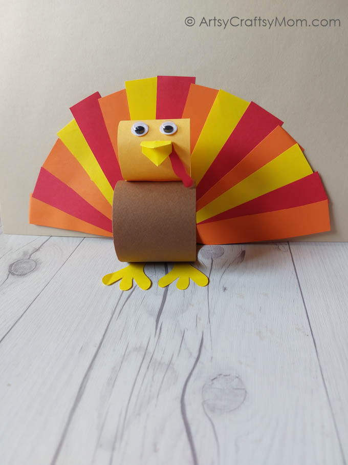 3D Rolled Paper Turkey Craft 19