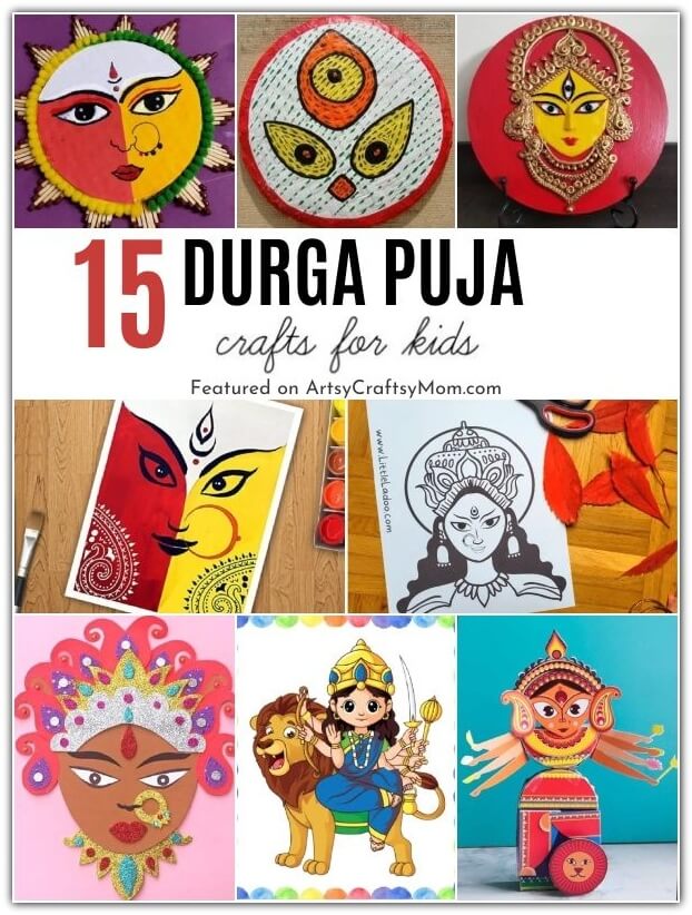 15 Dazzling Durga Puja Crafts for Kids 18 We've got some Durga Puja crafts that are perfect for the upcoming Puja/Dussehra festival! Get ready to create some gorgeous projects at home!