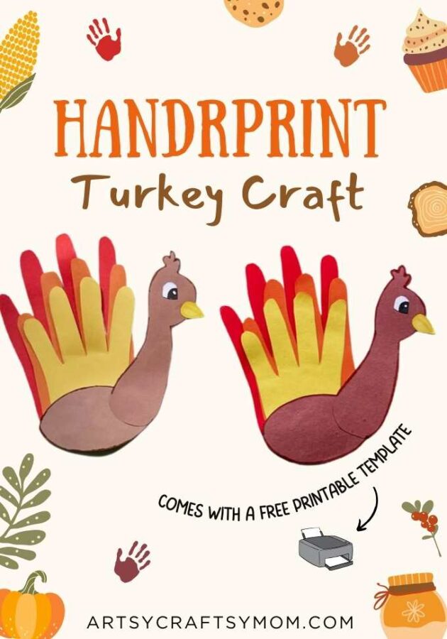 This Handprint Turkey Craft is the perfect option for young kids to stay busy this Thanksgiving! Great idea for toddlers and preschoolers to try.