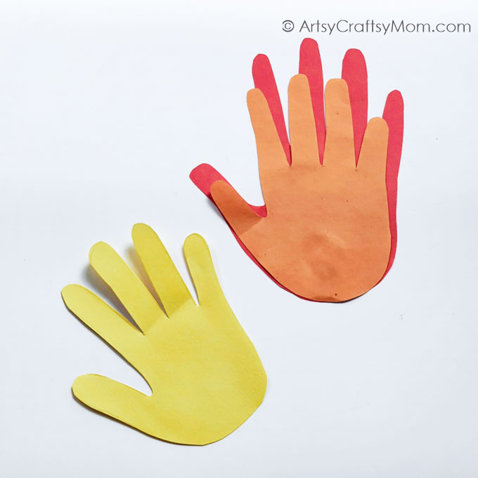 Adorable Handprint Turkey Craft for Kids 4 Handprint Turkey Step 2