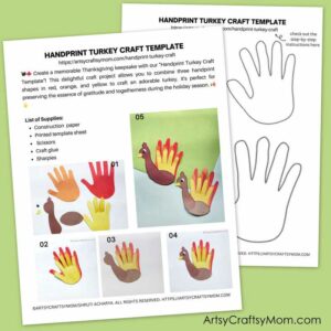 Handprint Turkey Craft Template
