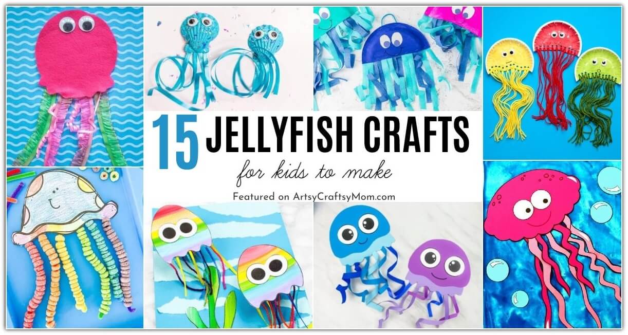 You'll love these jellyfish crafts for kids, perfect for World Jellyfish Day on 3rd November! Learn more about the jellyfish, that's not really a fish!