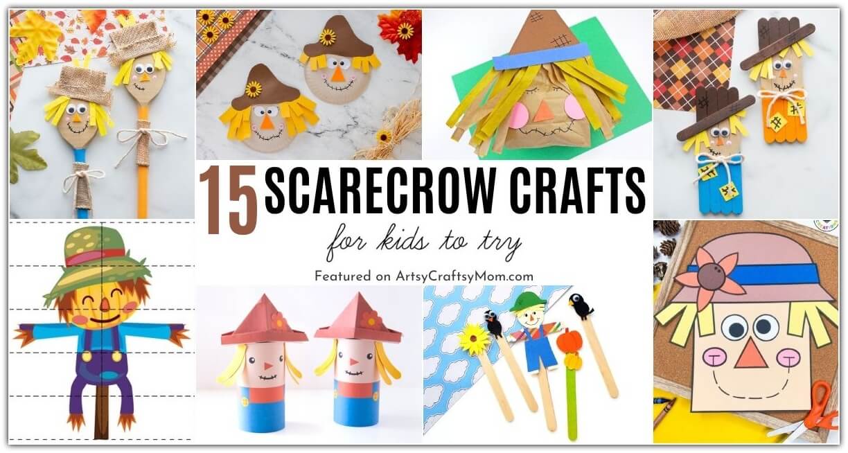 Here are some easy and fun scarecrow crafts that are perfect for Fall & Thanksgiving! Make crafts from paper plates, craft foam, craft sticks & more!