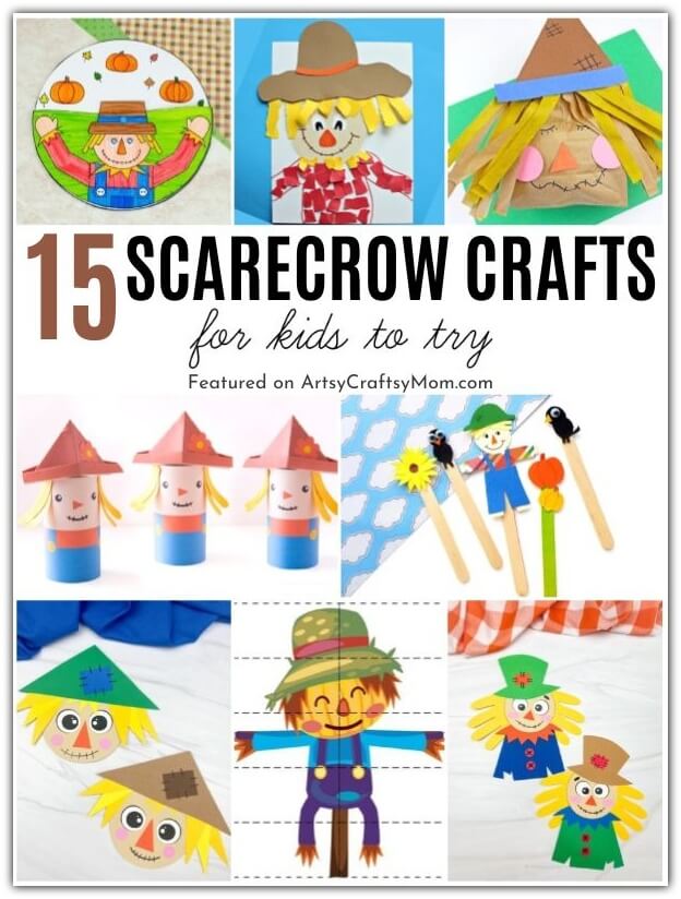 Here are some easy and fun scarecrow crafts that are perfect for Fall & Thanksgiving! Make crafts from paper plates, craft foam, craft sticks & more!