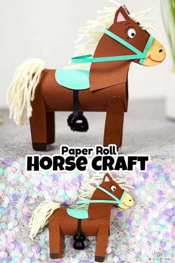 10 Easy and Fun Horse Crafts for Kids 3 Here are 10 Easy and fun Horse Crafts for Kids to make for National Horse Day on 13th December. These are great for a horse party, or just like that!