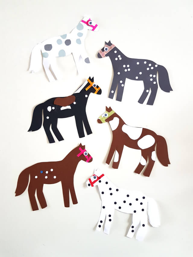 10 Easy and Fun Horse Crafts for Kids 6 Here are 10 Easy and fun Horse Crafts for Kids to make for National Horse Day on 13th December. These are great for a horse party, or just like that!