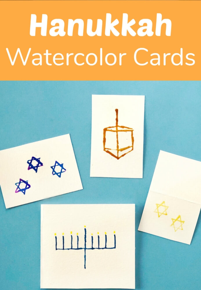 These DIY Hanukkah Cards are easy enough for kids to make this festive season, and gift to their loved ones! Features menorahs, dreidels & more!