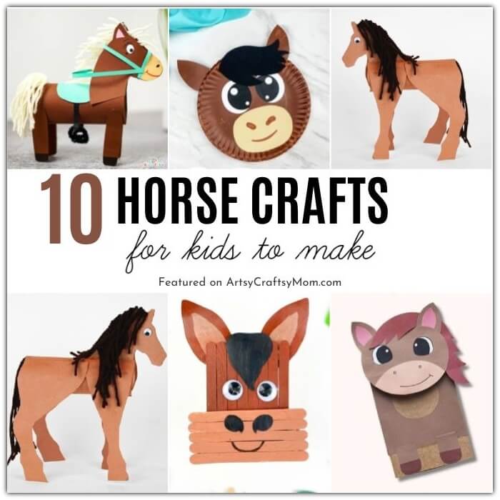 10 Easy and Fun Horse Crafts for Kids 12 Here are 10 Easy and fun Horse Crafts for Kids to make for National Horse Day on 13th December. These are great for a horse party, or just like that!