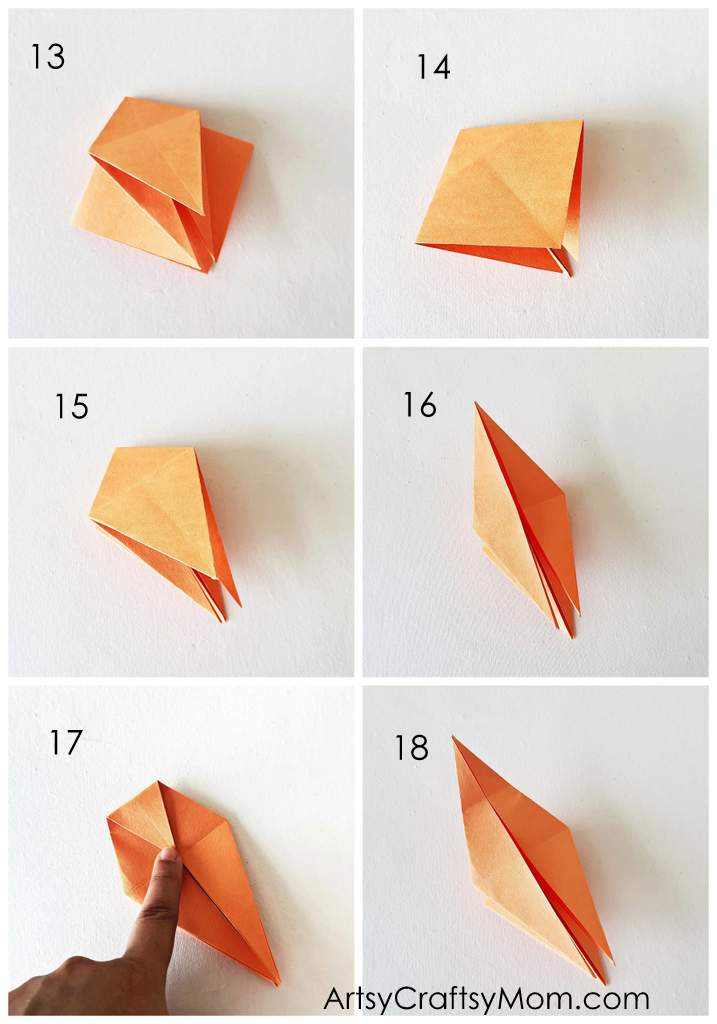 Origami Autumn Maple Leaf Craft for Kids 4 How gorgeous is this Origami Autumn Maple Leaf Craft? Make multiples in different Fall colors and use them to create a festive atmosphere!