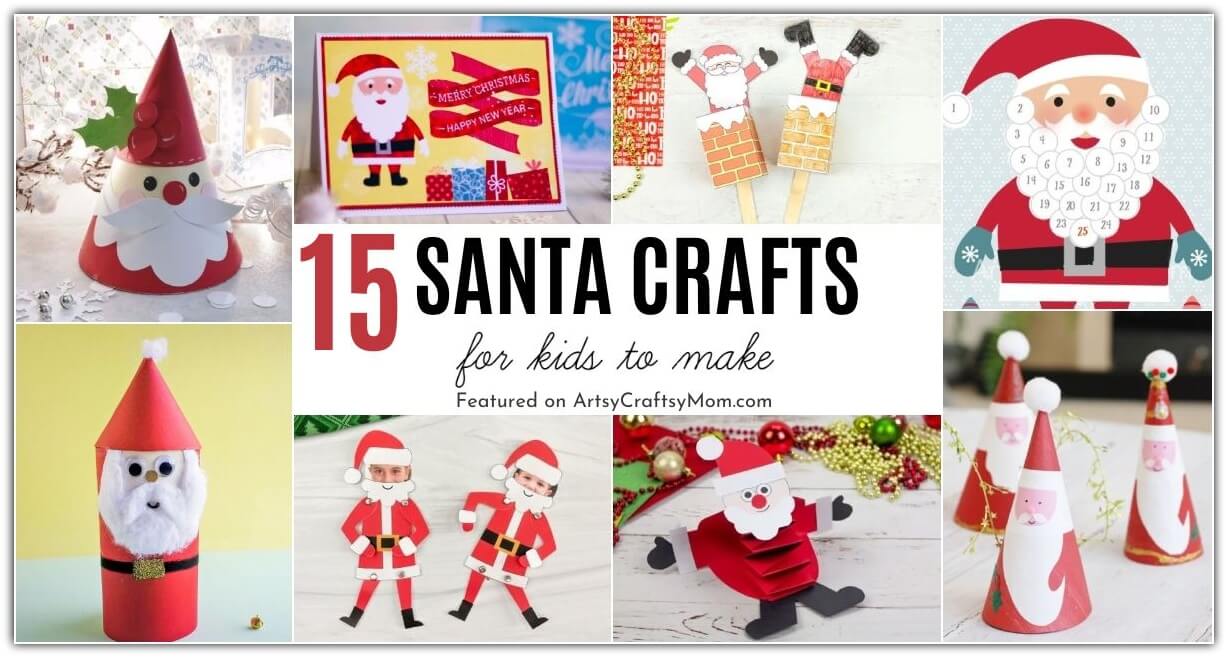 Here are some Santa Crafts for Kids that'll have them all excited for the man in the red suit! Whether naughty or nice, everyone can make these!