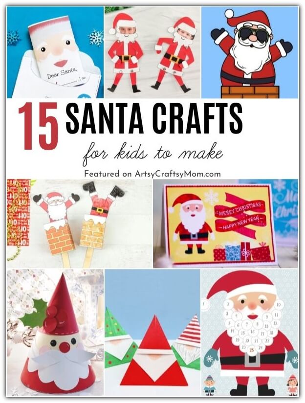 Here are some Santa Crafts for Kids that'll have them all excited for the man in the red suit! Whether naughty or nice, everyone can make these!