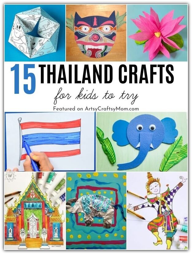 These Thailand crafts for kids are perfect for celebrating Thailand Constitution Day and King Bhumibol's birthday - both of which are in December!