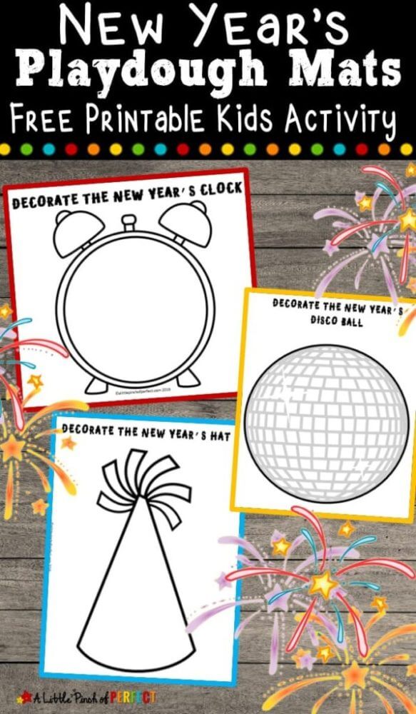 Here are some New Year Printables for Kids to have a fun time this season! Includes printable hats, countdown watches, games and much more!