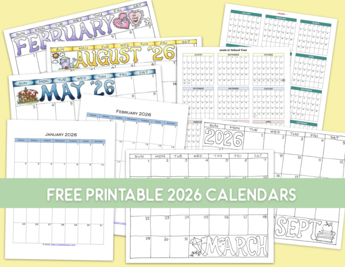 10 Free Printable Calendar Pages for Kids for 2026 8 10 Free Printable Calendar Pages for Kids - Make 2025 your family's most organized year yet with designs like Disney princess, superheroes, unicorns and more!