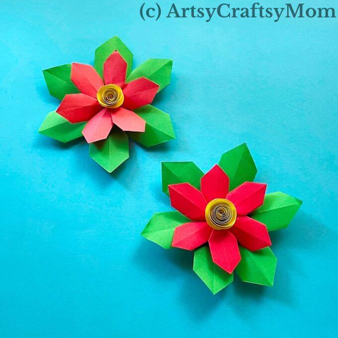Here's a gorgeous Origami Poinsettia Craft that's perfect for the holiday season! The step-by-step instructions make it really easy - even for kids!