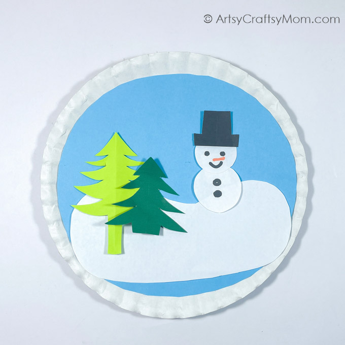 This Paper Plate Snow Globe Craft is a lovely representation of a snowy winter - and proof that you can make a snow globe from paper plates!