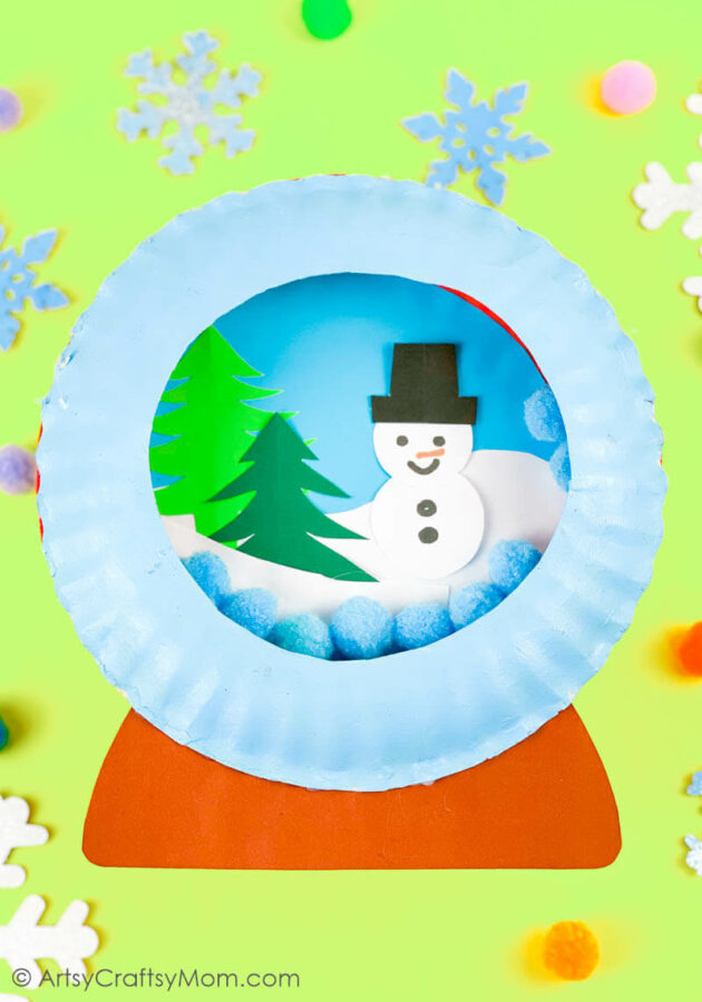 This Paper Plate Snow Globe Craft is a lovely representation of a snowy winter - and proof that you can make a snow globe from paper plates!
