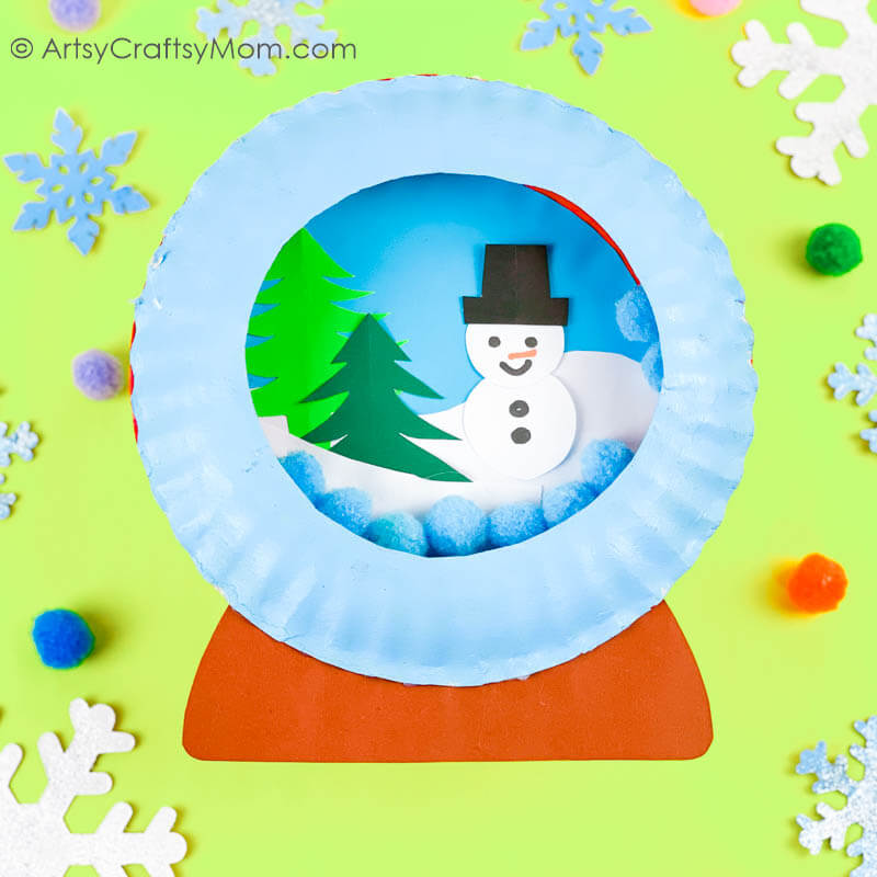 This Paper Plate Snow Globe Craft is a lovely representation of a snowy winter - and proof that you can make a snow globe from paper plates!