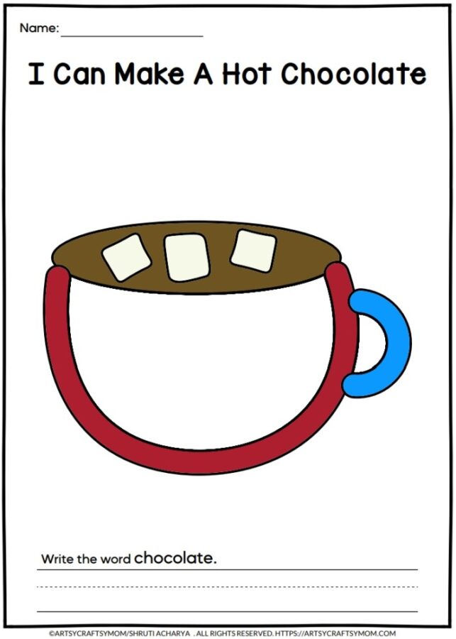 Hot chocolate is amazing in a cup, and also in crafts! Try out these cute Hot Chocolate Crafts for kids - made from paper, cardboard and more!