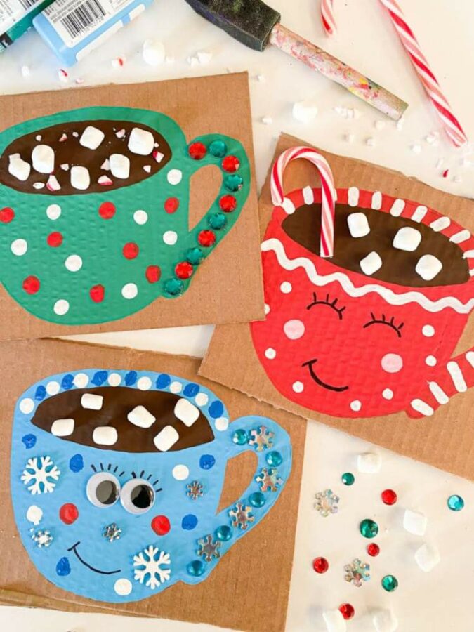 Hot chocolate is amazing in a cup, and also in crafts! Try out these cute Hot Chocolate Crafts for kids - made from paper, cardboard and more!