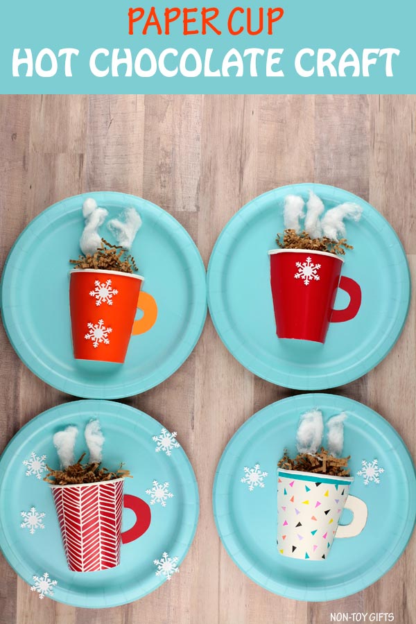 Hot chocolate is amazing in a cup, and also in crafts! Try out these cute Hot Chocolate Crafts for kids - made from paper, cardboard and more!