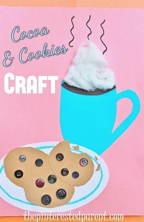 Hot chocolate is amazing in a cup, and also in crafts! Try out these cute Hot Chocolate Crafts for kids - made from paper, cardboard and more!