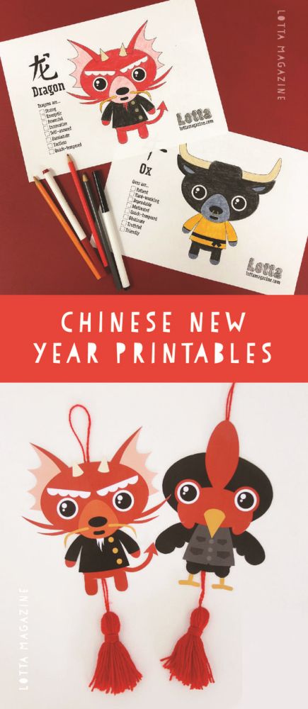Ring in the lunar New Year with these bright and colorful Chinese New Year Printables for Kids! Includes decor, games, activities and more!