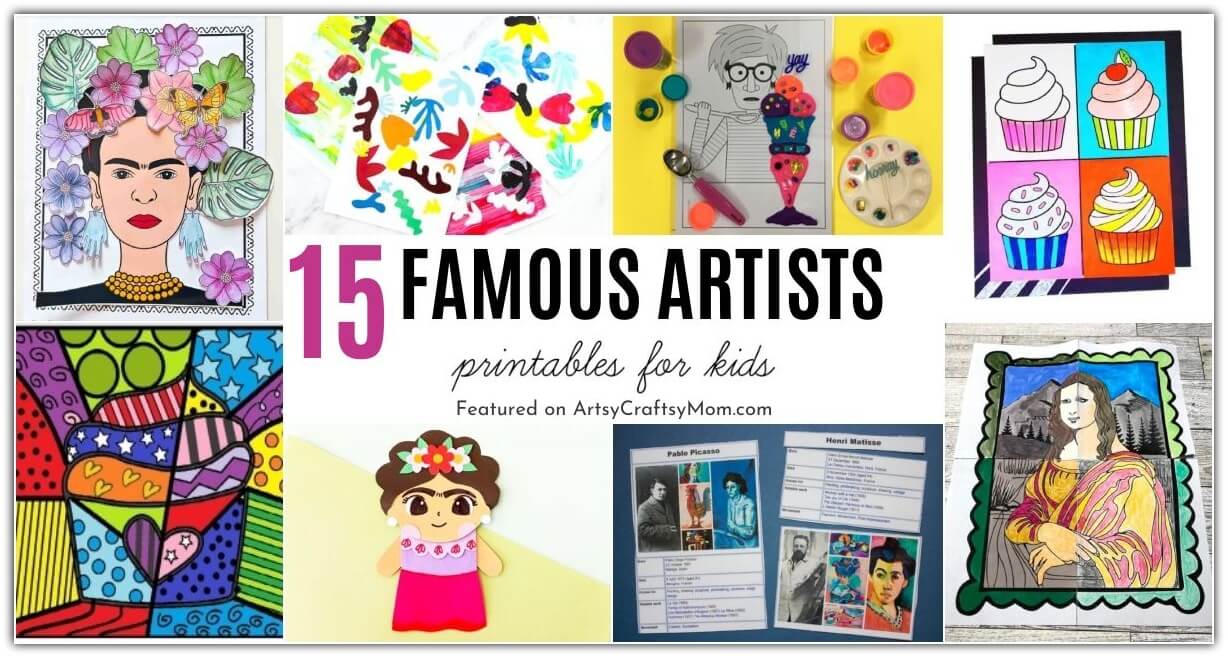 Here are some amazing Artist Printables for Kids to learn about the greats, just in time for Inspire Your Heart with Art Day on January 31st!
