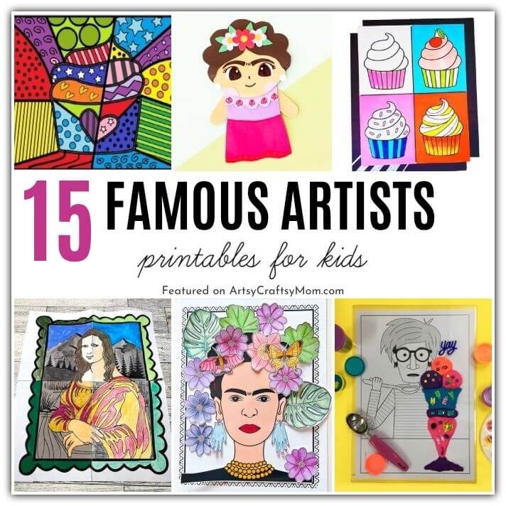 Here are some amazing Artist Printables for Kids to learn about the greats, just in time for Inspire Your Heart with Art Day on January 31st!