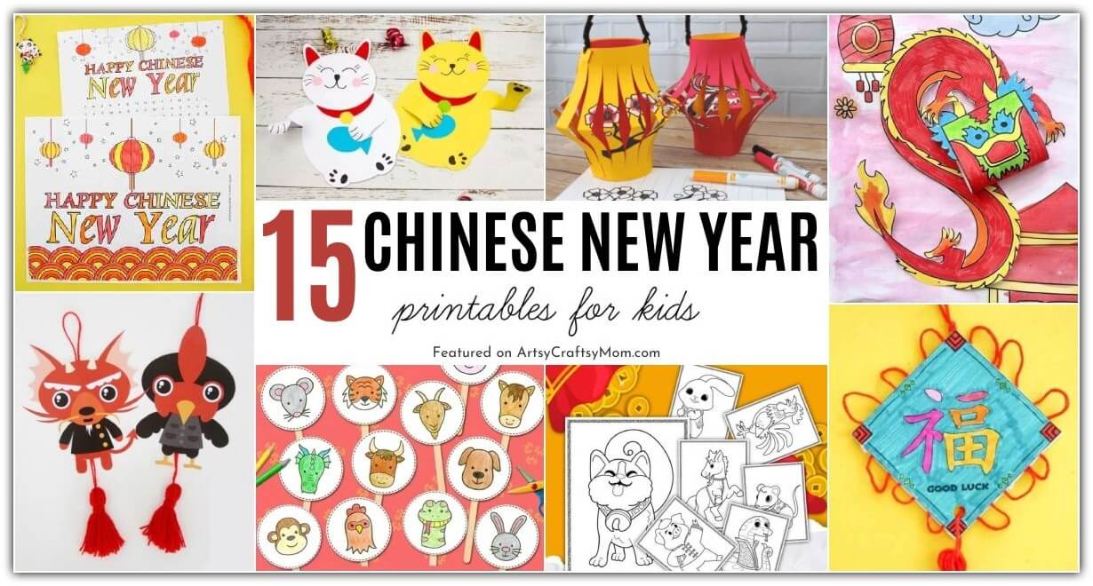 Ring in the lunar New Year with these bright and colorful Chinese New Year Printables for Kids! Includes decor, games, activities and more!