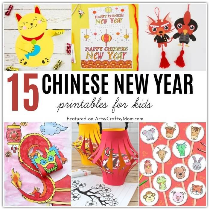 Ring in the lunar New Year with these bright and colorful Chinese New Year Printables for Kids! Includes decor, games, activities and more!